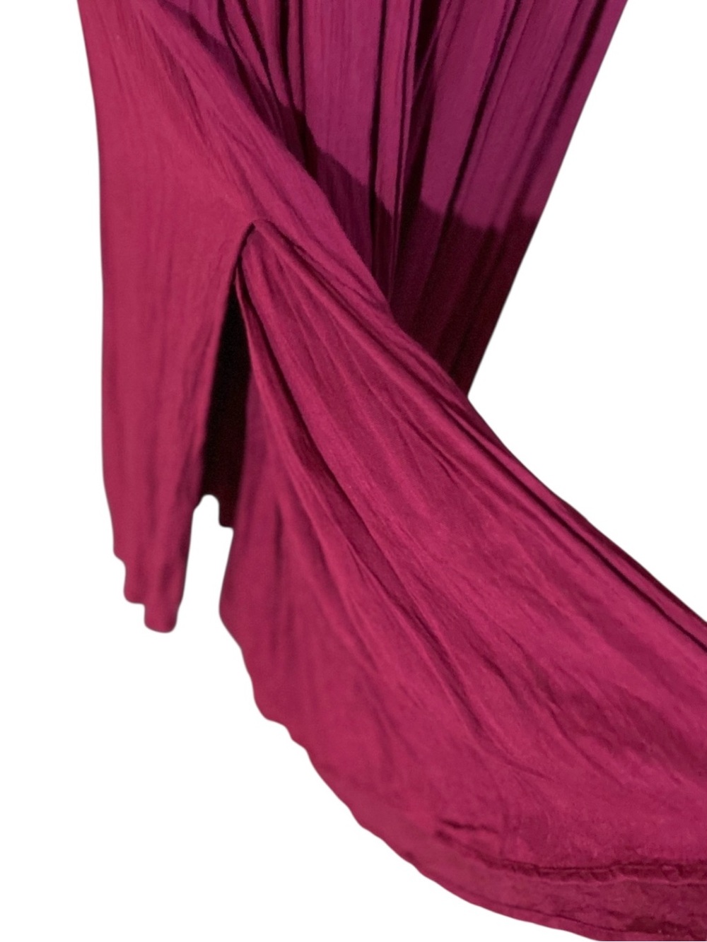 Free People Floral Embroidered Folk Gauzey Midi Dress S Cranberry Red Peasant - Picture 10 of 14